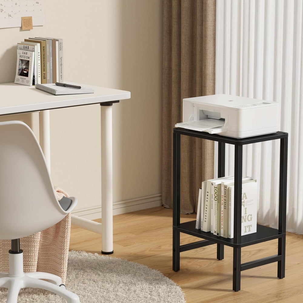 YUFAM Side Table End Table Tall Night Stand 2-Tier for Living Room Bedroom Ba...