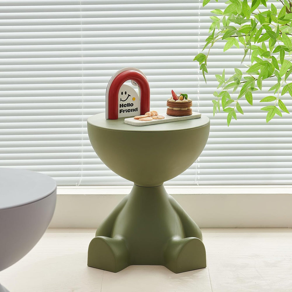 Circle Side Table, Round Modern End Table, Waterproof & Durable, Small Co...