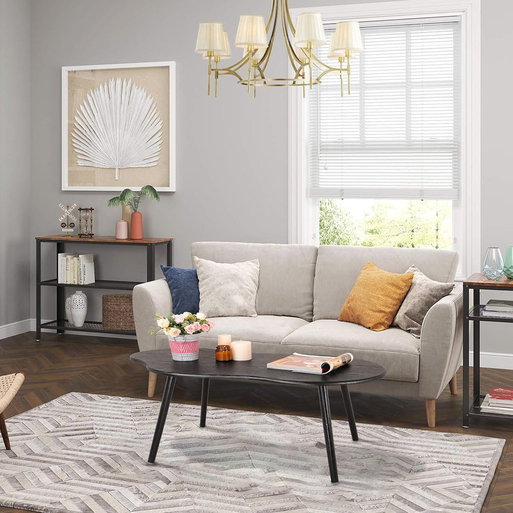 Small Black Cloud Coffee Table For Small Spaces Modern Center Table Unique Ir...