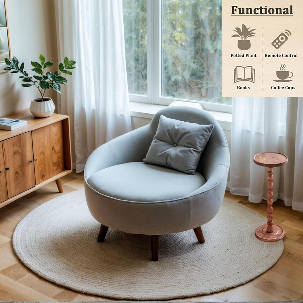 YUNMUARY-Pedestal Side Table,Drink Table with Weighted Base,Round Side Tables...