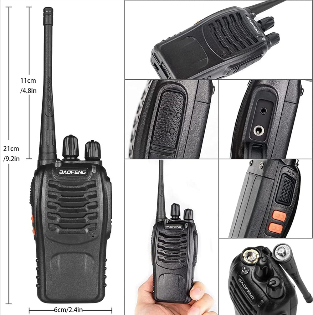 BAOFENG BF-888S Long Range Walkie Talkies for Adults with Earpieces 3Pack