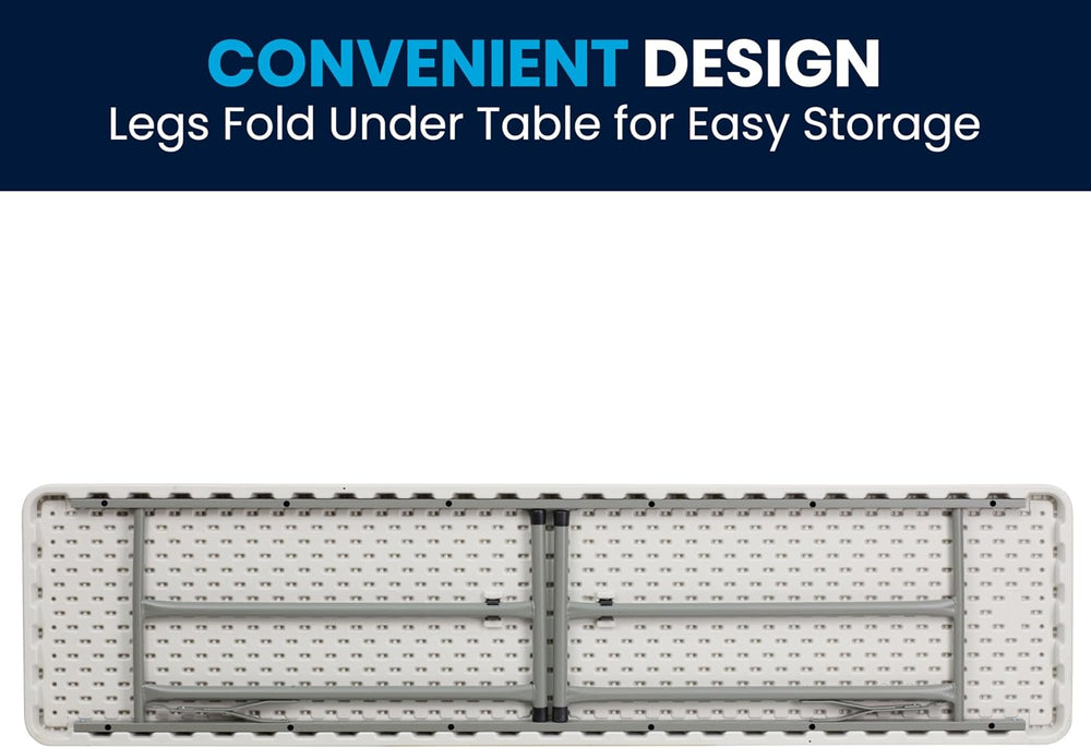Flash Furniture 6 ft Plastic Folding Training Table, Granite White | Durable ...