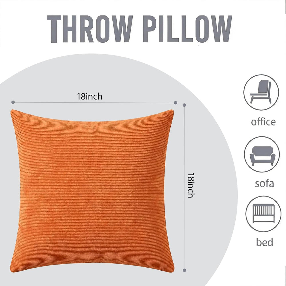 18 * 18 Throw Pillows,Decorative Pillows for Couch,Rusty Brown