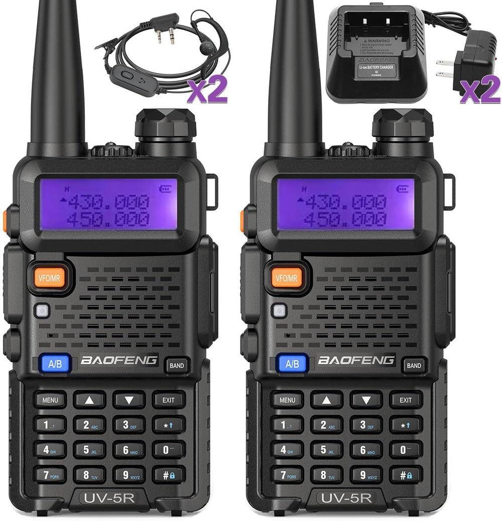 Baofeng UV-5R Radio Ham Radio Handheld UV5R Long Range Dual Band Rechargeable...
