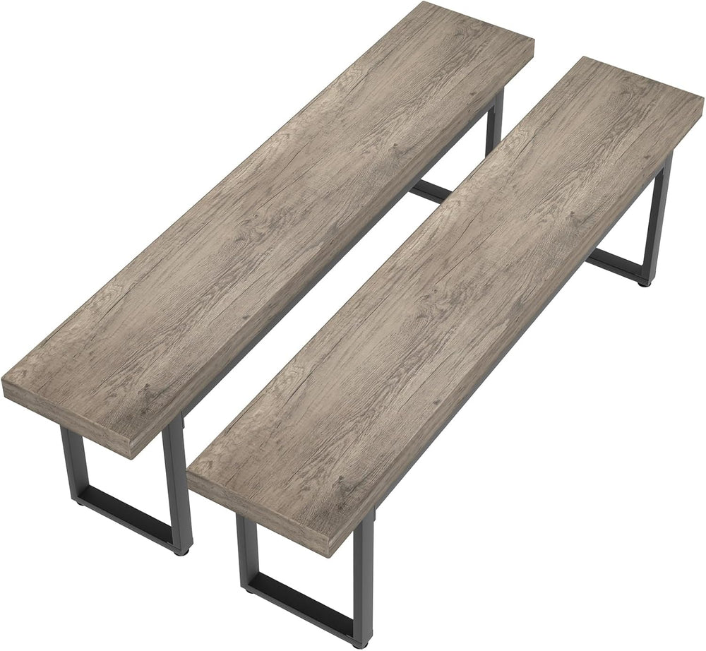 STHOUYN 59” Dining Bench Pair of 2 for 6-8 Person, Farmhouse Indoor Kitchen T...
