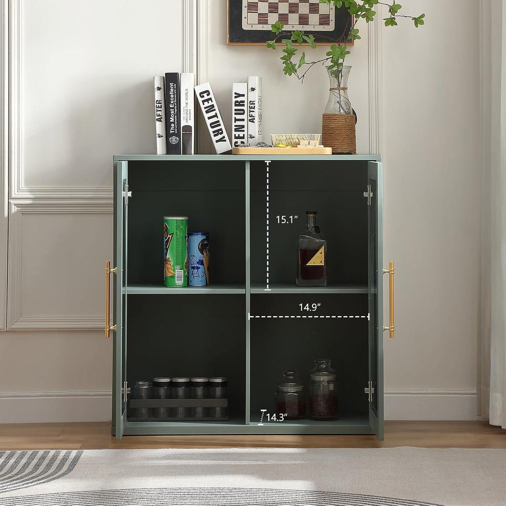 31.5'' Display Sideboard Cabinet With Arched Glass Doors