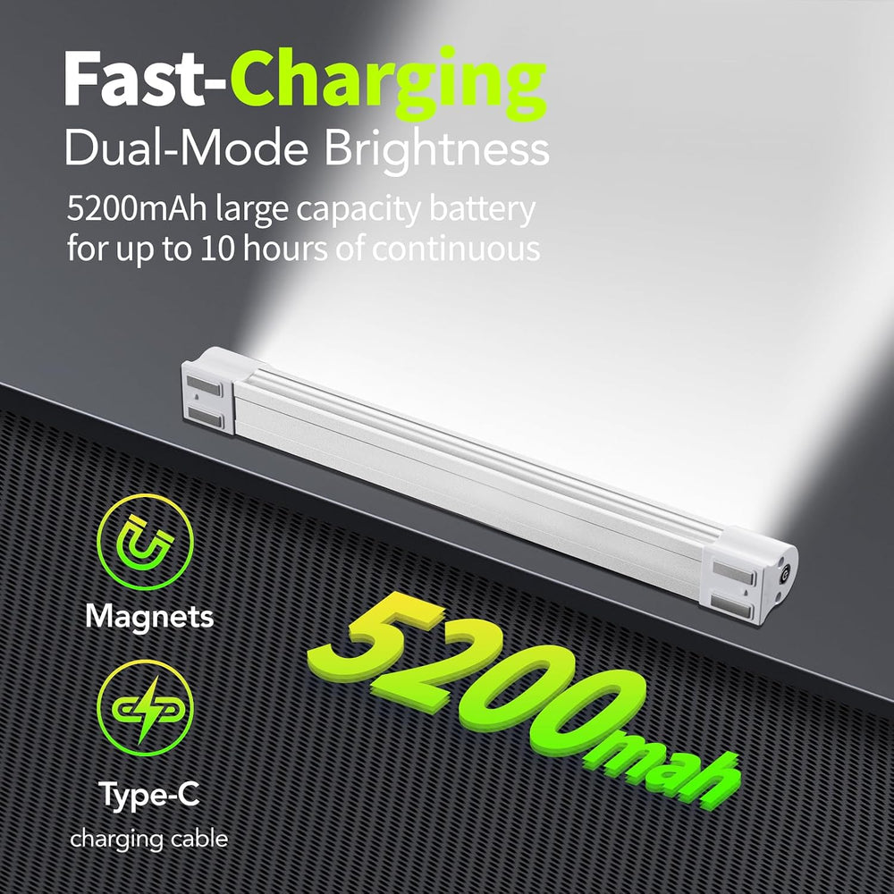 LETOUR Rechargeable Light LED Tube Magnetic Light 4000Lumens 5200mAh 5 Levels...