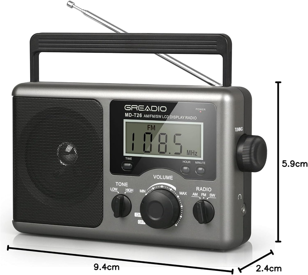 Greadio Portable Shortwave Radio, Radios Portable AM FM Transistor Radio