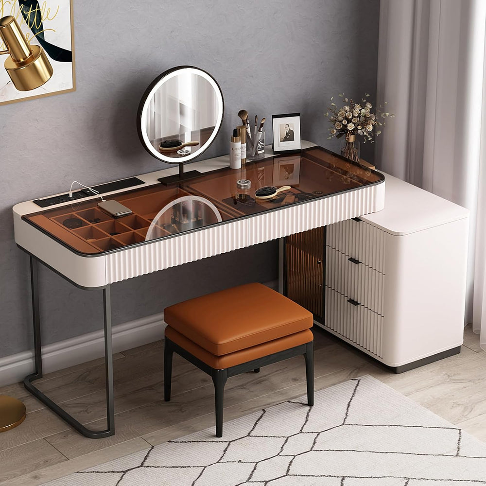 Larits Makeup Vanity, Very Easy to Assemble,Dressing Table Desk in one, Super...