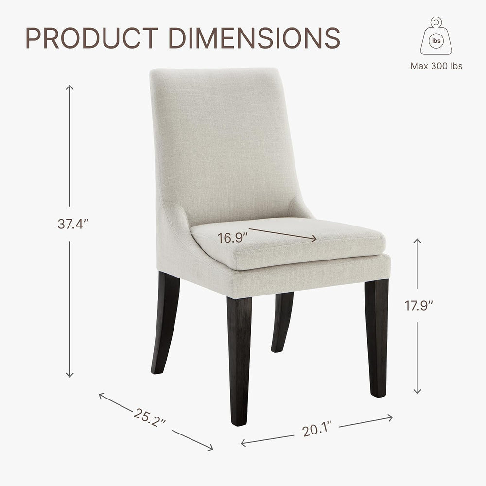 KISLOT Upholstered Dining Chairs Modern Sidechair Performance Fabric High Bac...