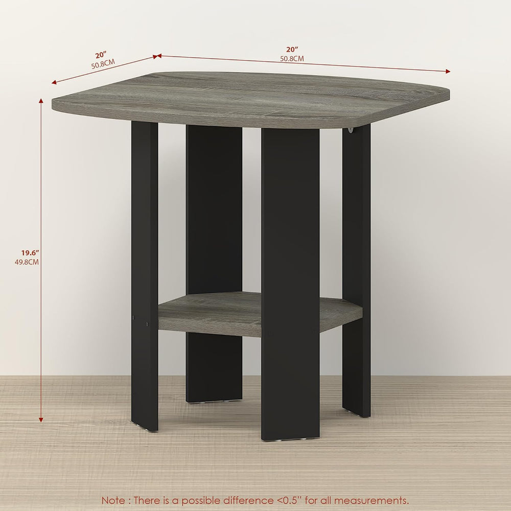 Toki Side Table, Set of 2 End Table, Nightstand, with Open Shelf, for Living ...