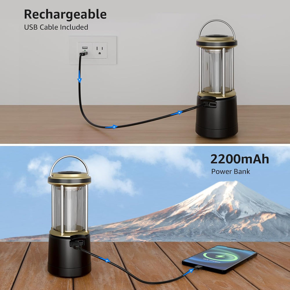 Lepro 2000LM LED Camping Lantern Rechargeable, Waterproof Tent Light with 5 L...