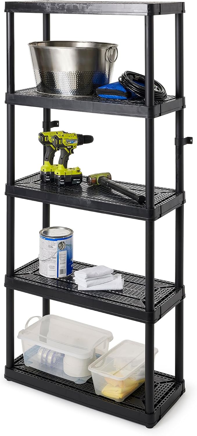 Gracious Living 5 Shelf Fixed Height Ventilated Medium Duty Storage Unit