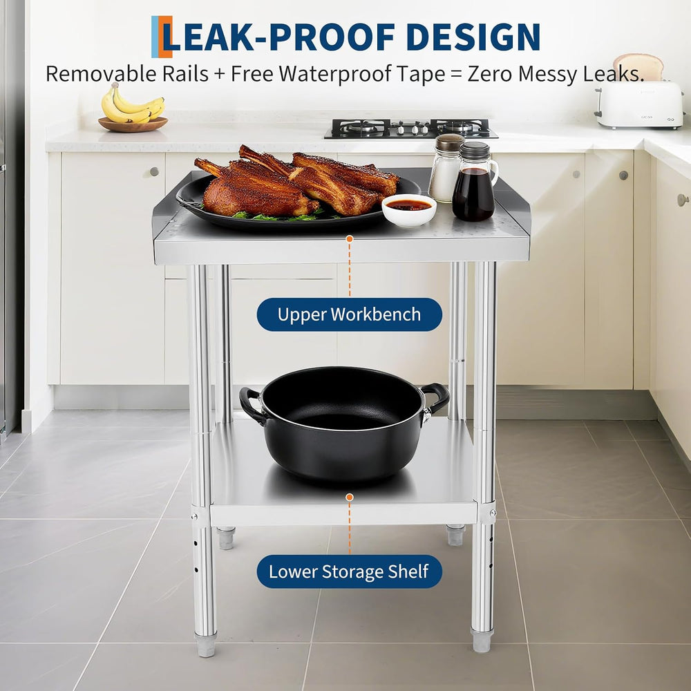 Equipment Grill Stand Table 12x24x30 Inch Stainless Steel NSF Certified 400 L...