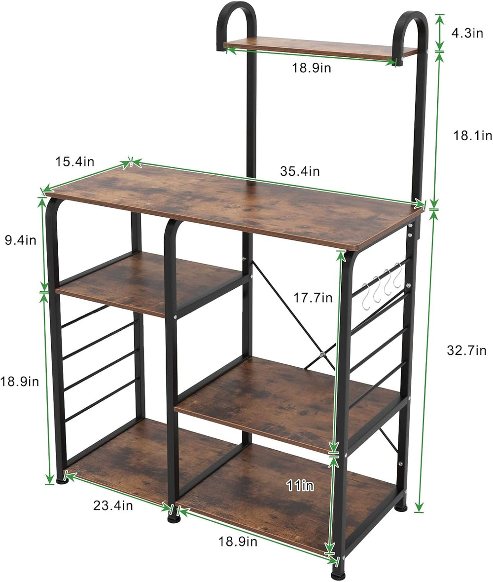 SogesHome 4-Tier Kitchen Baker's Rack Utility Microwave Oven Stand Storag...