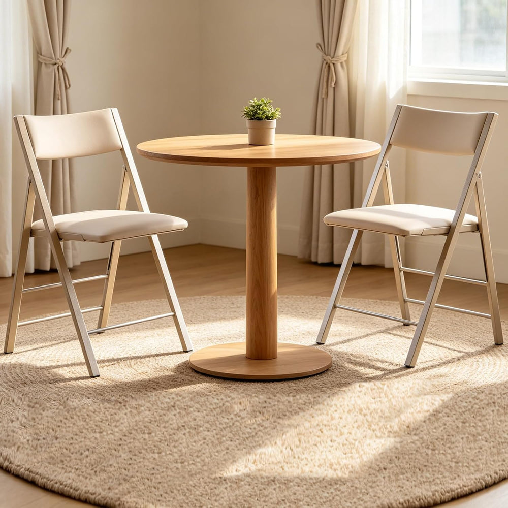 Padded Folding Chairs 2 Pack, 450LBS Heavy Duty Folding Dining Chair, Wood | ...