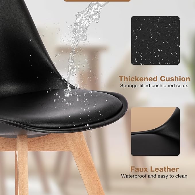 OLIXIS Dining Chairs Set of 8 Kitchen Mid Century Modern Chairs with Wood Leg...