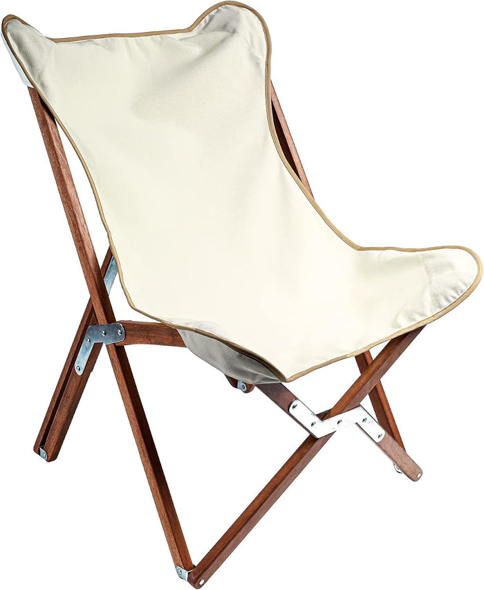BYER OF MAINE Pangean Butterfly Chair, 34″H × 23″W × 27″D in Natural