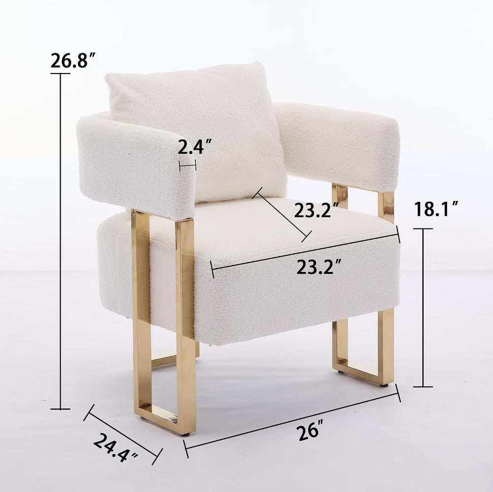YITAI Modern Accent Chairs no Wheels, Living Room Side Chairs Set of 2 with G...