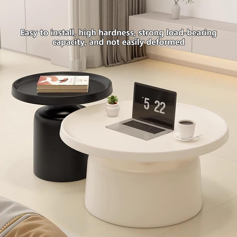 Round Metal Side Table, Multipurpose End Table for Living Room, Bedroom, Offi...