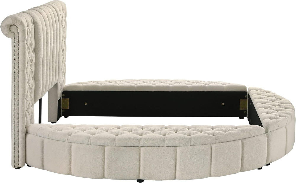 Coaster Home Furnishings Sonya Modern Classics Boucle Upholstered Queen Size ...