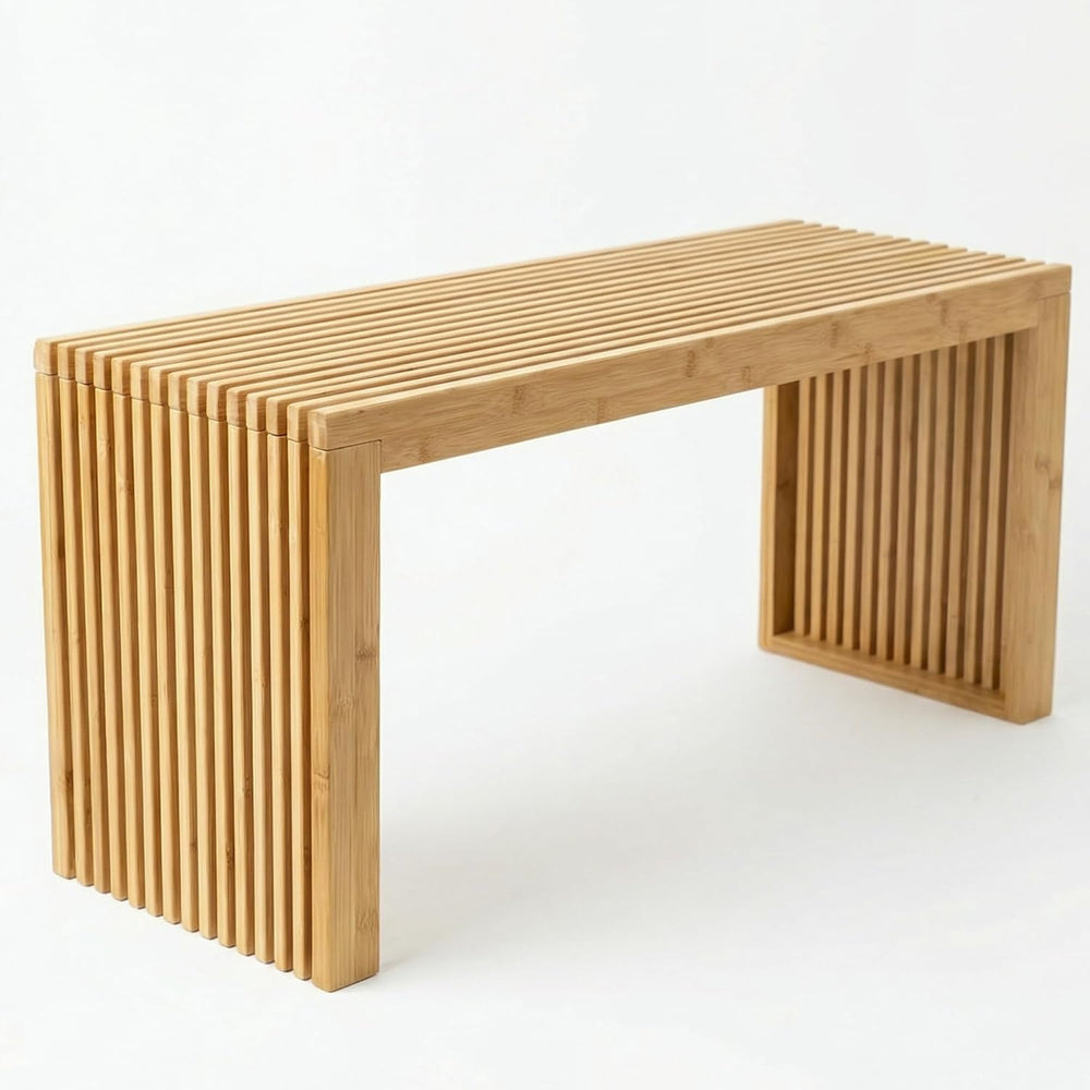 Bamboo Natural 36 inch Wooden Bench, Small Wood Benches for Entryway, Living ...