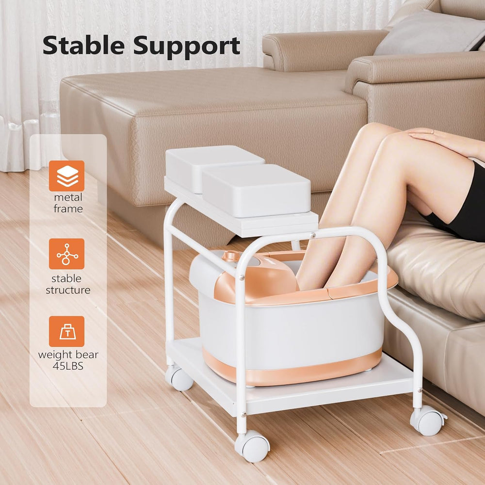 OmySalon Pedicure Cart Foot Bath Trolley, Portable Salon Nail Esthetician Rol...