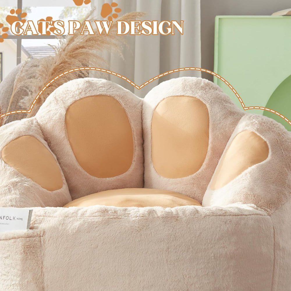 Achicsofar Giant Bean Bag Chair for Adults Teens, Cat's Paw Beanbag Chair...
