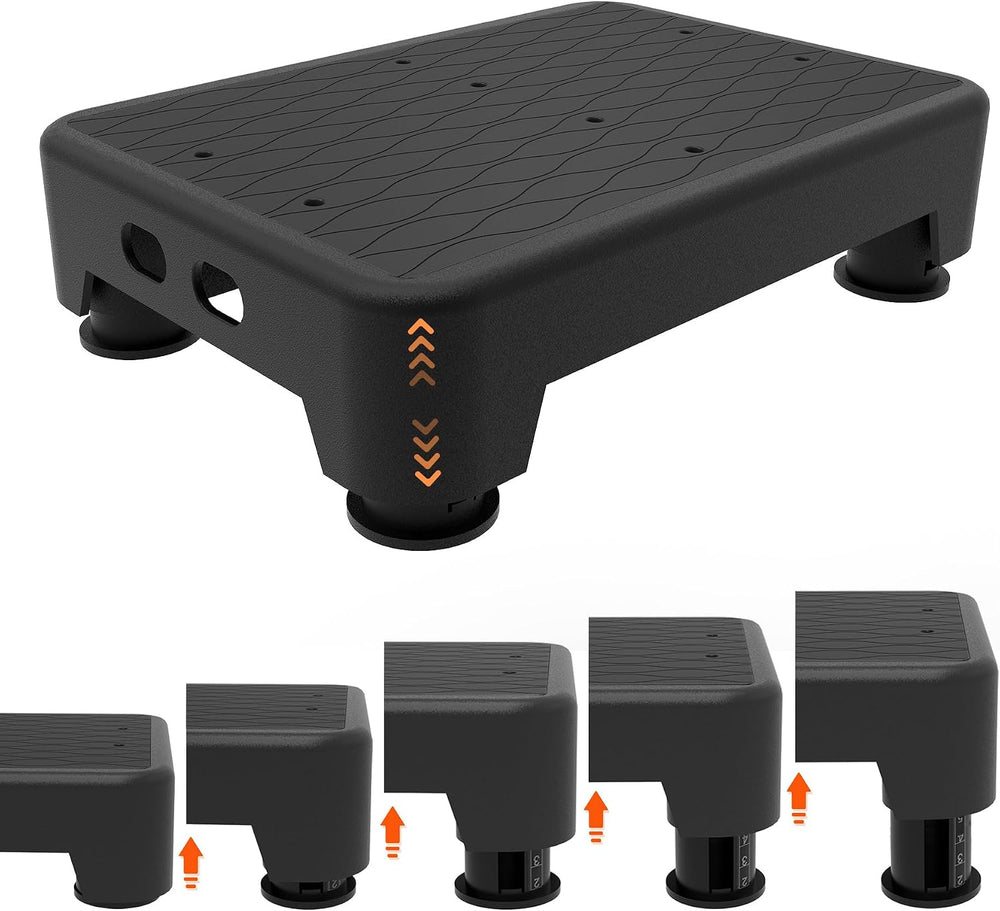 5-Level Adjustable Step Stool, 700 LBS Capacity Safety Bed Step for Seniors, ...