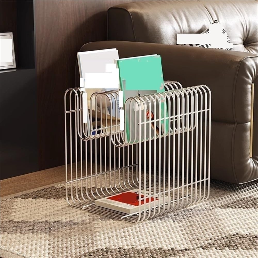 Metal Side Table, Modern Minimalist End Table, Small Bedside Table for Living...