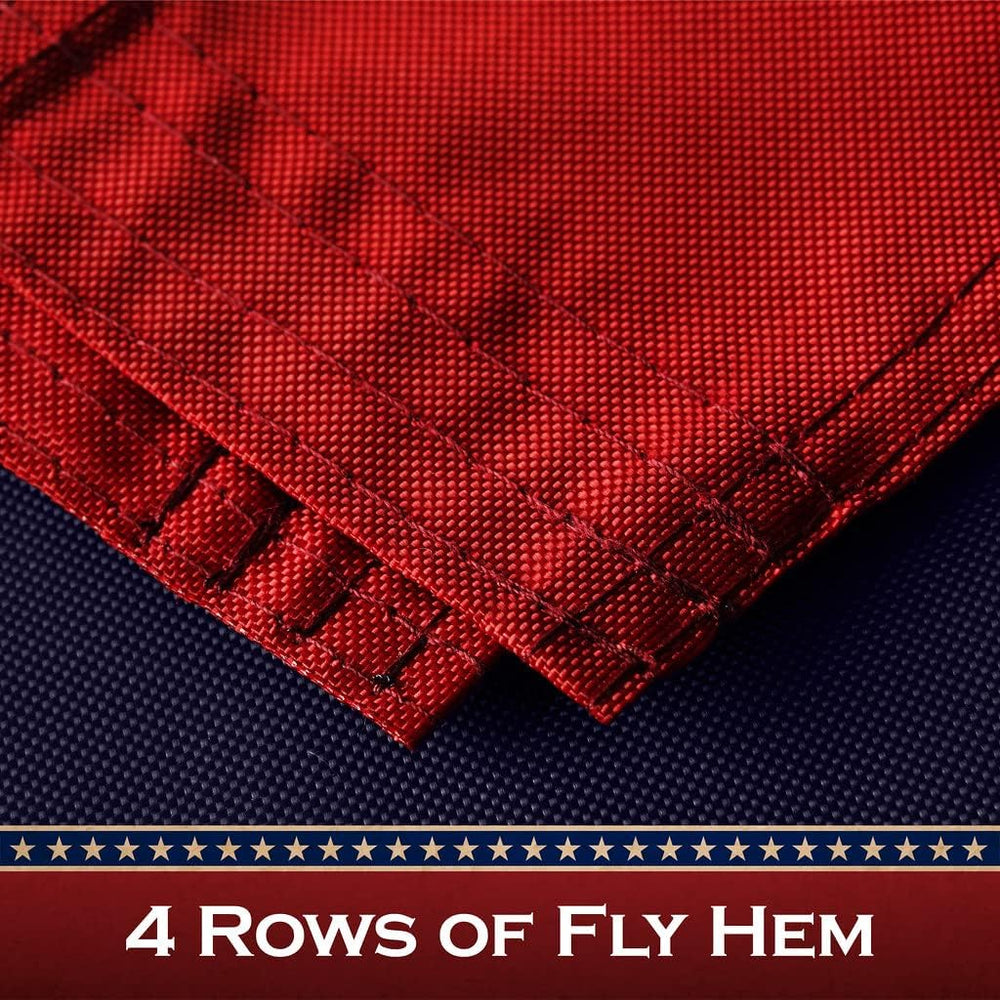 G128 Betsy Ross Tea-Stained Flag | 3x5 Ft | Pole Sleeve Embroidered 420D Poly...
