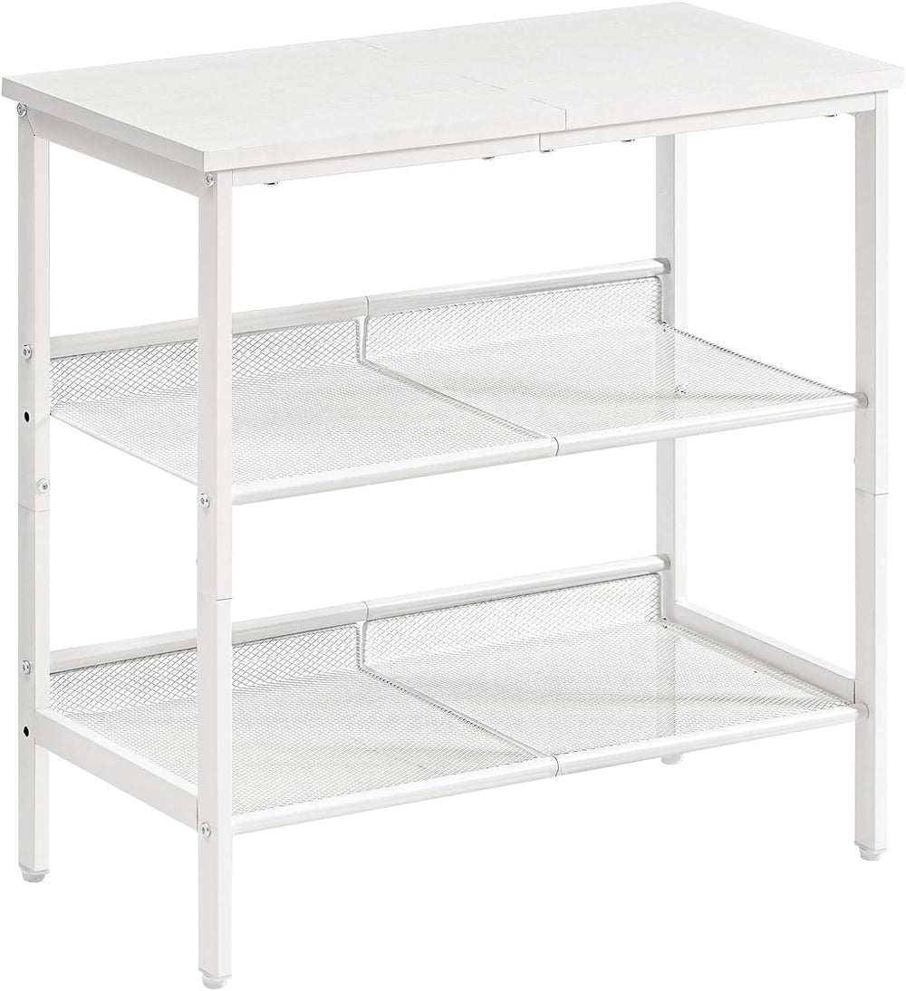 HOOBRO End Table, 3-Tier Narrow Side Table, Nightstand with 2 Flat or Slant A...