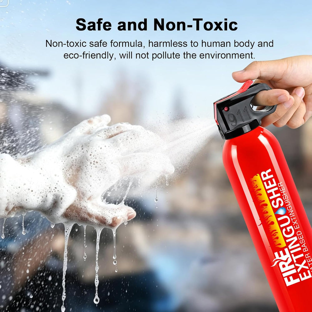 6 Pack Fire Extinguisher for Home Kitchen Car and Grill with Mount