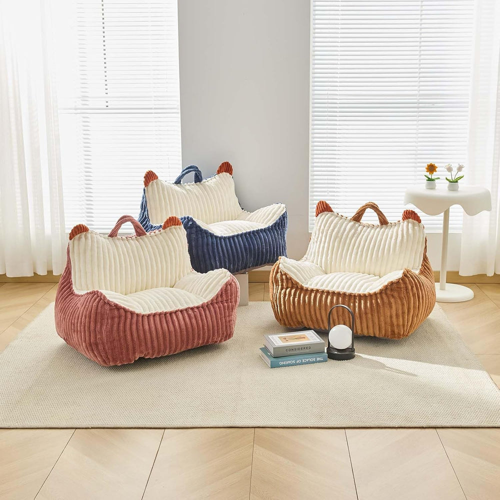 Kisoy Bean Bag Chair, Bean Bag Sofa with Memory Foam Filler for Boys and Girl...