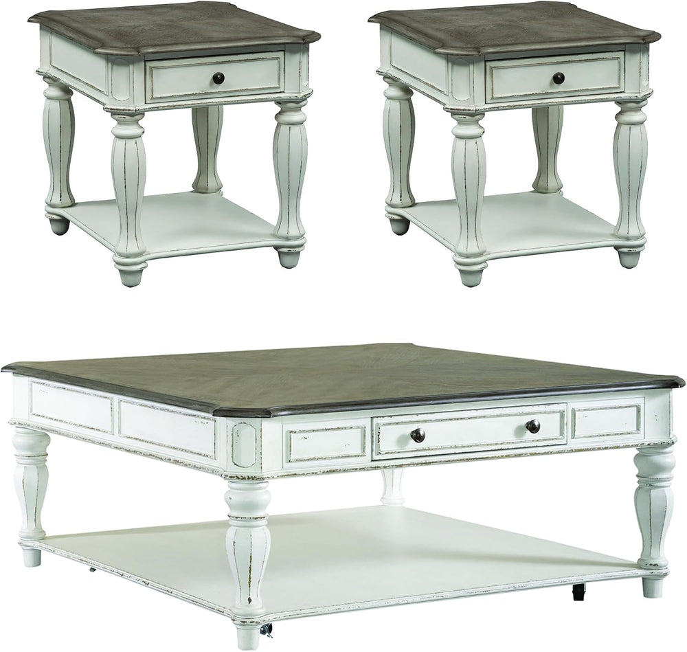 Liberty Furniture Magnolia Manor 3 Piece Living Room Set - Oversized Square C...