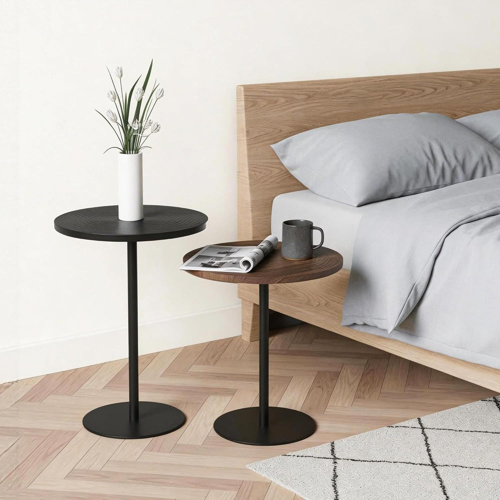 Martini Tables Set of 2, Small Round Drink Tables for Small Spaces, Modern Pe...