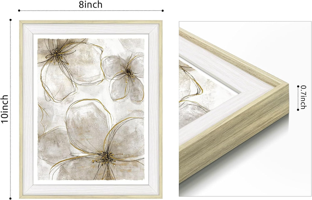 Bedroom Framed Flower Wall Art: Living Room Bathroom Floral Picture 2 Piece M...