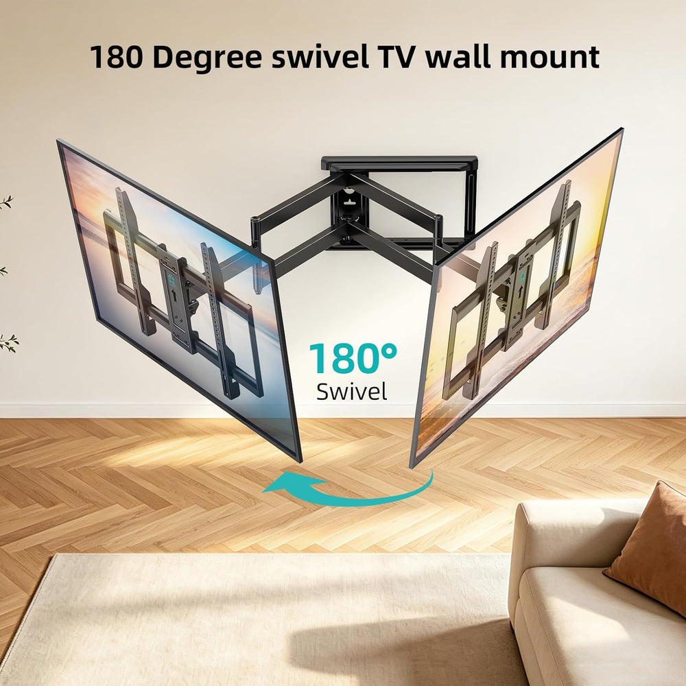 HCMOUNTING Long Arm Full Motion Corner TV Wall Mount for 32–80” TVs | Decorat...