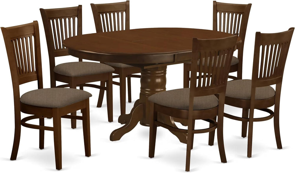 East West Furniture KEVA7-ESP-C 7 Piece Kitchen Table & Chairs Set Consis...