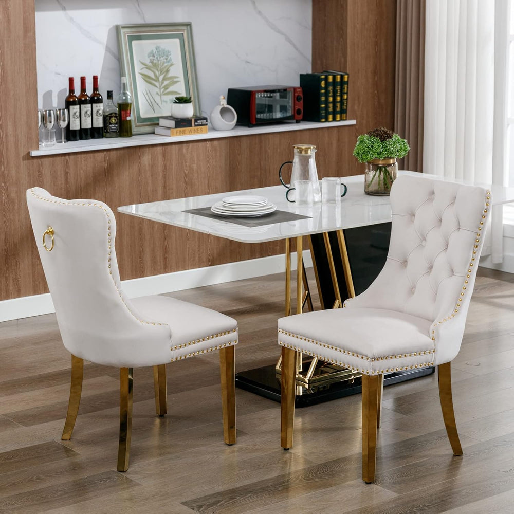 44.88" Round Dining Table Set, Luxury Diamond-Shape Dining Room Table wi...
