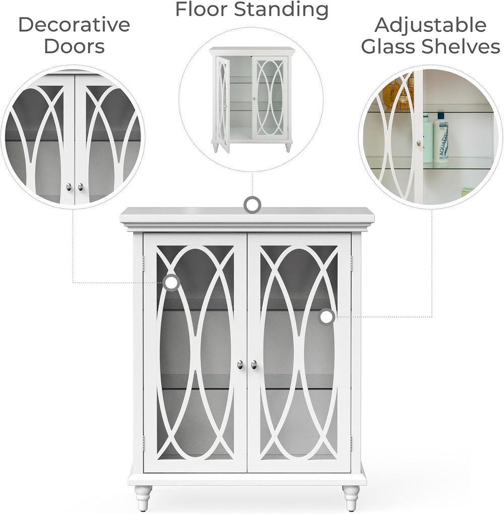 Teamson Home Florence 26 in. x 32 in. 2-Door Freestanding Wooden Floor Cabine...