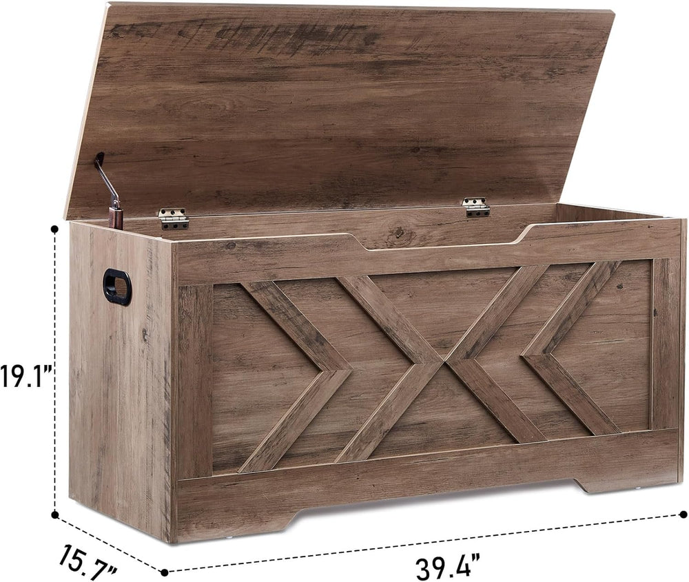 39.4” Storage Bench, Extra Large Entryway Bench with Storage,Storage Chest wi...