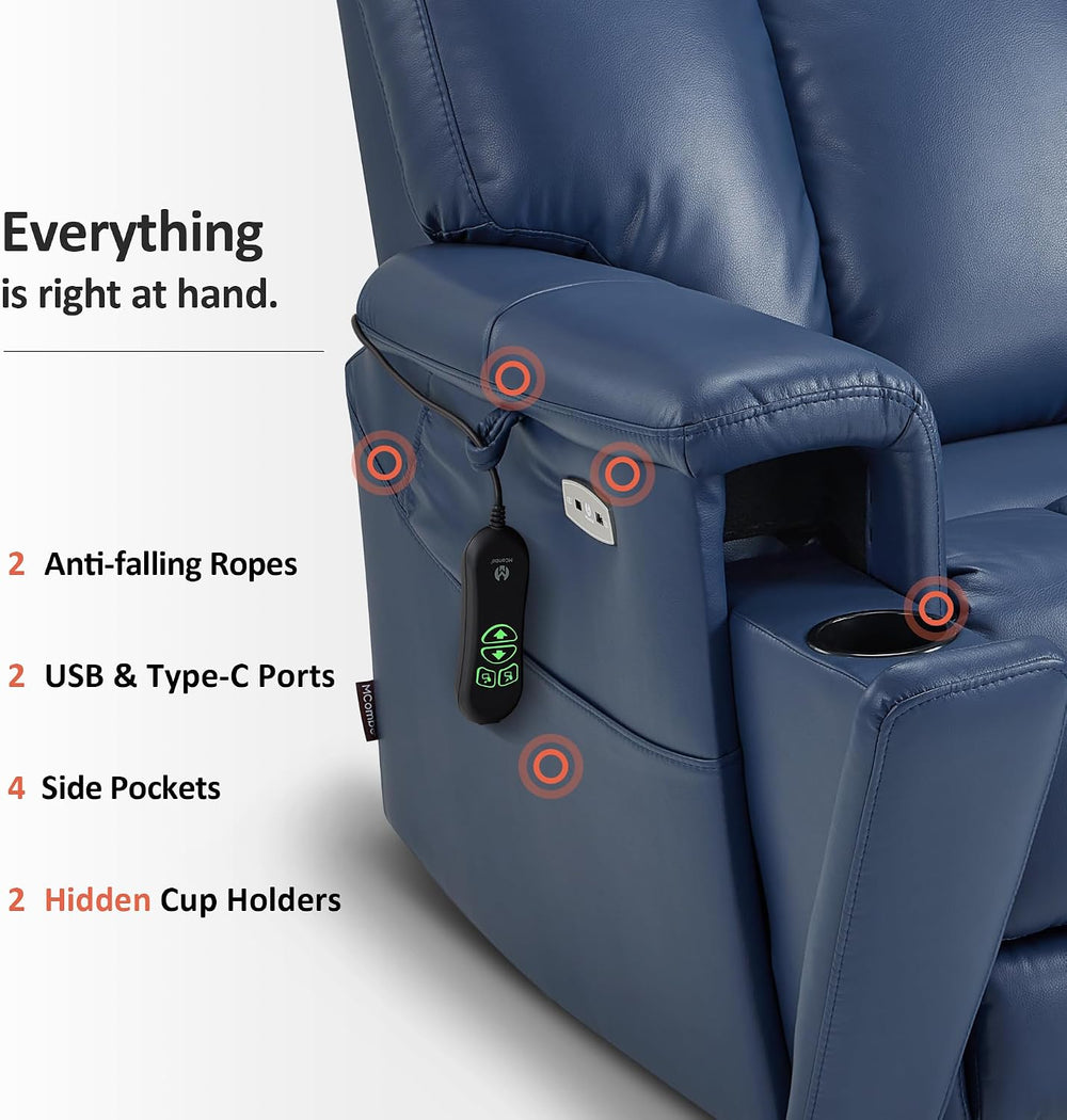 MCombo 500lbs Heavy Duty Lift Chair for Elderly, Extra Wide Dual Motor Power ...