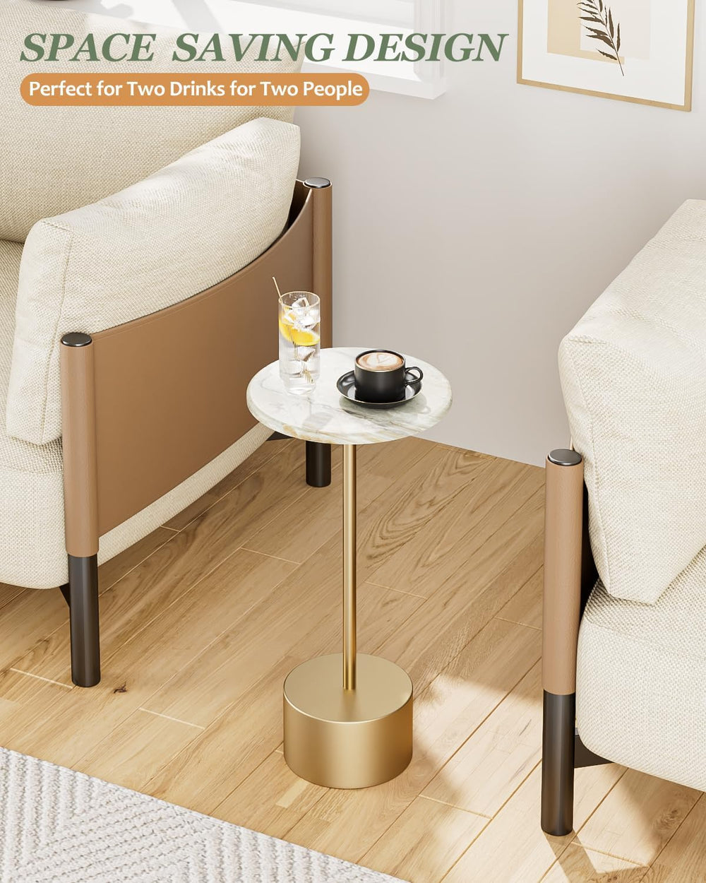 Drink Table Pedestal, Round Side Table, Drink Tables for Small Spaces, Pedest...
