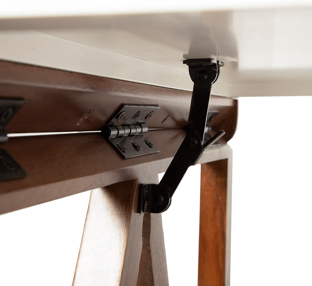 Kate and Laurel Kaya Modern Wall-Mounted Folding Table, 24 x 33 x 31, White a...