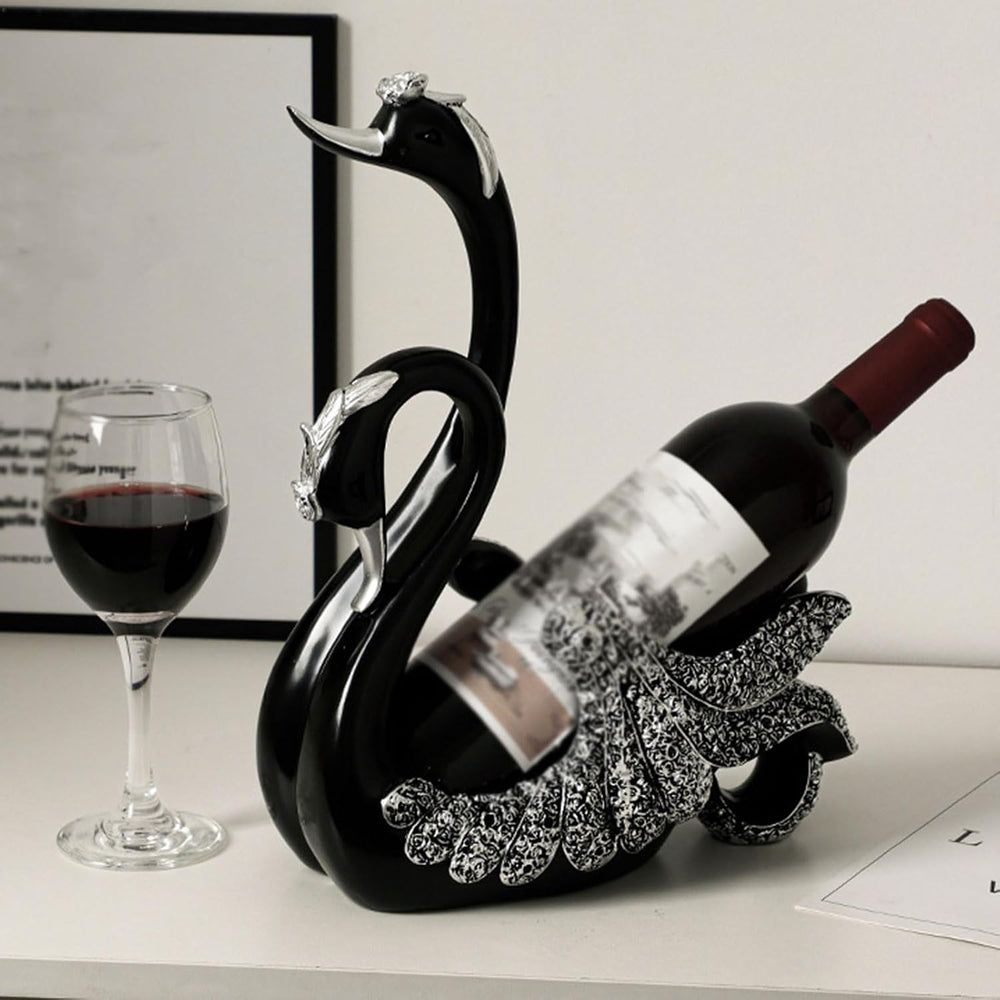Swan Wine Bottle Holder Home Bar Elegant Wine Rack Holders, Countertop & ...