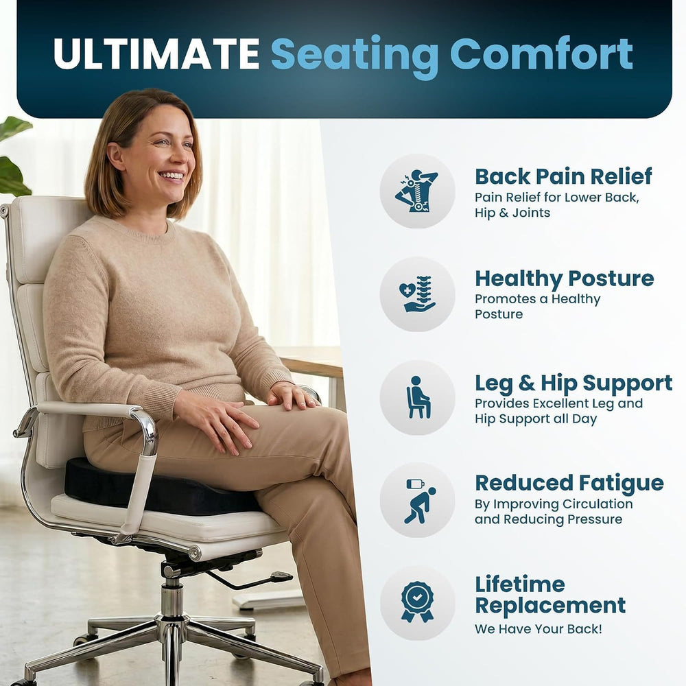 ComfiLife Extra Large Gel & Memory Foam Seat Cushion - Doctor Recommended...