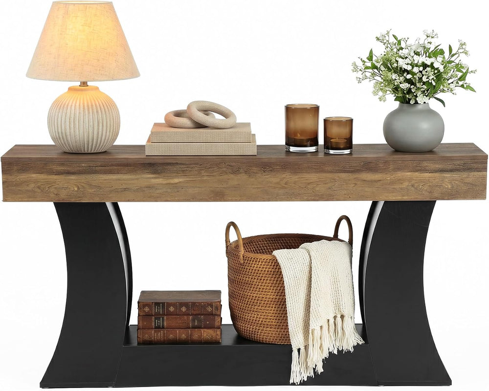 63-Inch Console Table, Behind Couch Sofa Table, Modern Entryway Furniture | H...