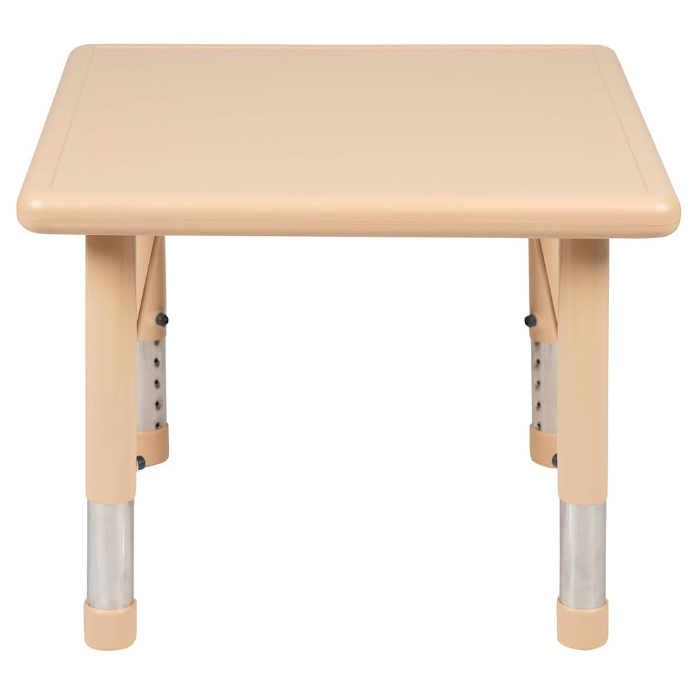 EMMA + OLIVER 24" Square Natural Plastic Height Adjustable Activity Tabl...