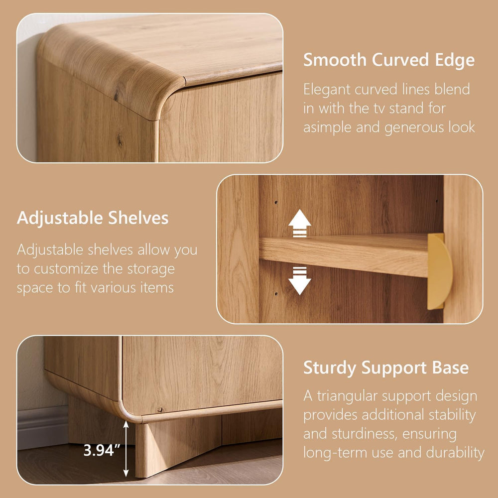 IFGET Modern Buffet Cabinet with Storage, 70" Large Sideboard Buffet Sto...